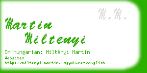 martin miltenyi business card