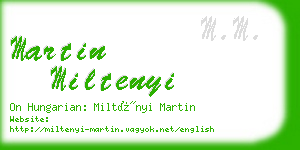 martin miltenyi business card